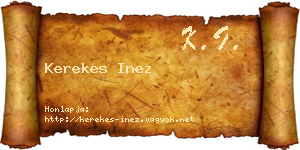 Kerekes Inez névjegykártya
